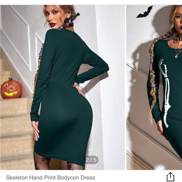 SKELETON BODYCON DRESS - Picture 3 of 3